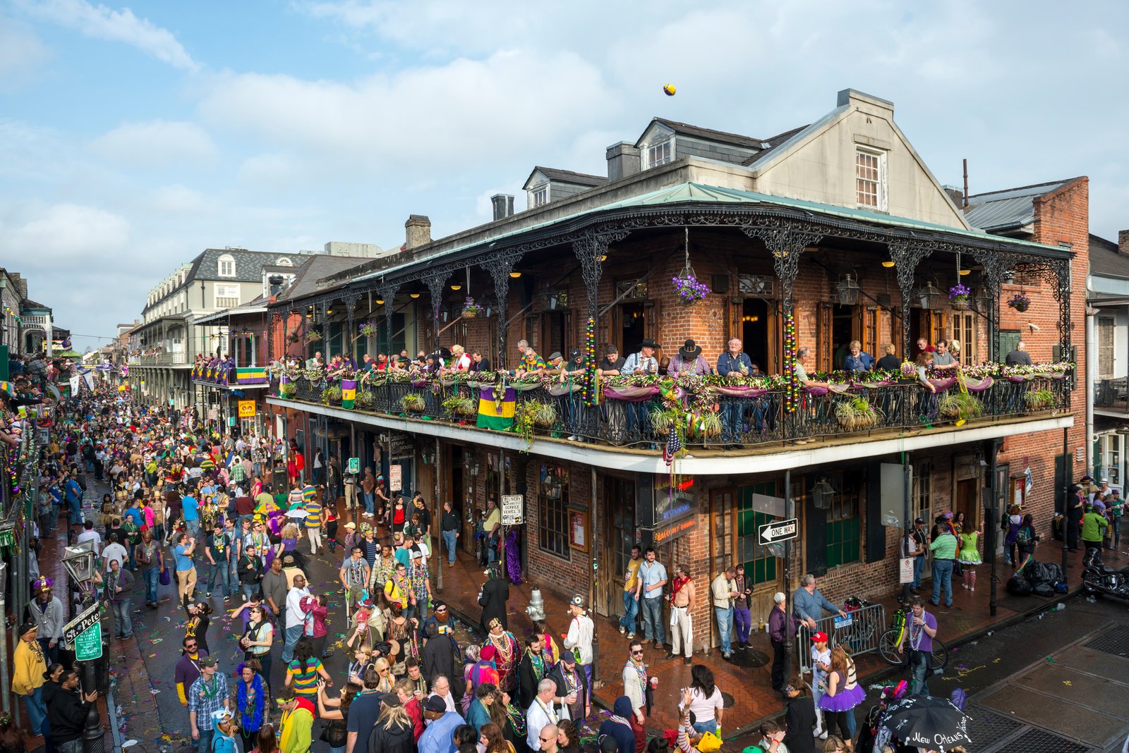 The Cornet at the Corner of Bourbon and St. Peter.